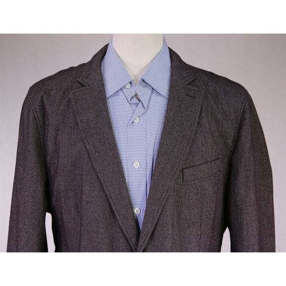 Hugo Boss Current Nalmar Model Purple/White Woven Cotton 2-Btn Blazer Jacket 46R - Picture 3 of 10